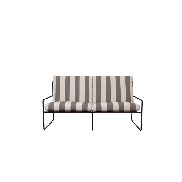 Desert 2-Sitzer-Sofa Stripe Black/Chocolate