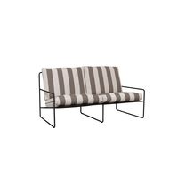Desert 2 Seater Sofa Stripe Black/Chocolate