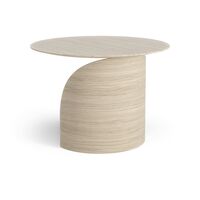 Savoa Couchtisch Ø64 Weiß Eiche