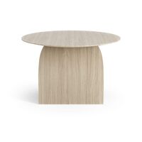 Savoa Couchtisch Ø64 Weiß Eiche
