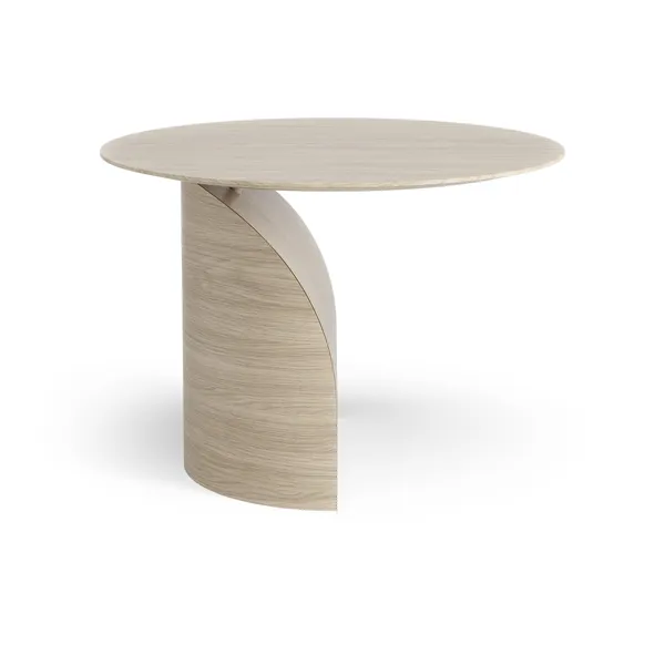 Savoa Couchtisch Ø64 Weiß Eiche