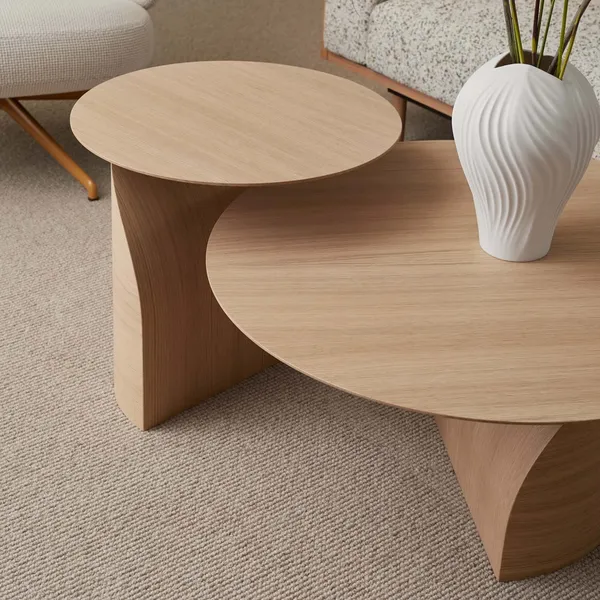 Savoa Salontafel Ø84 Geolied Eiken