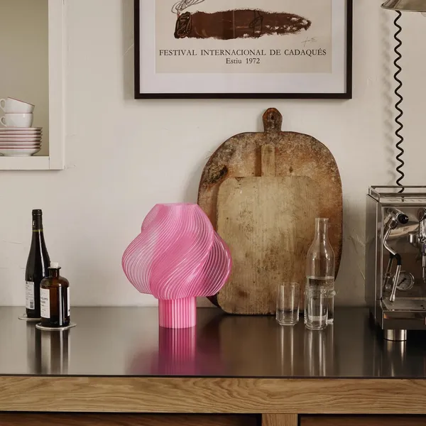 Crème Atelier Soft Serve Grande Table Lamp Peach Sorbet