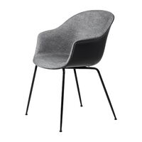 Legs in Matt Black / Shell in Black / Upholstery in Plain 0023