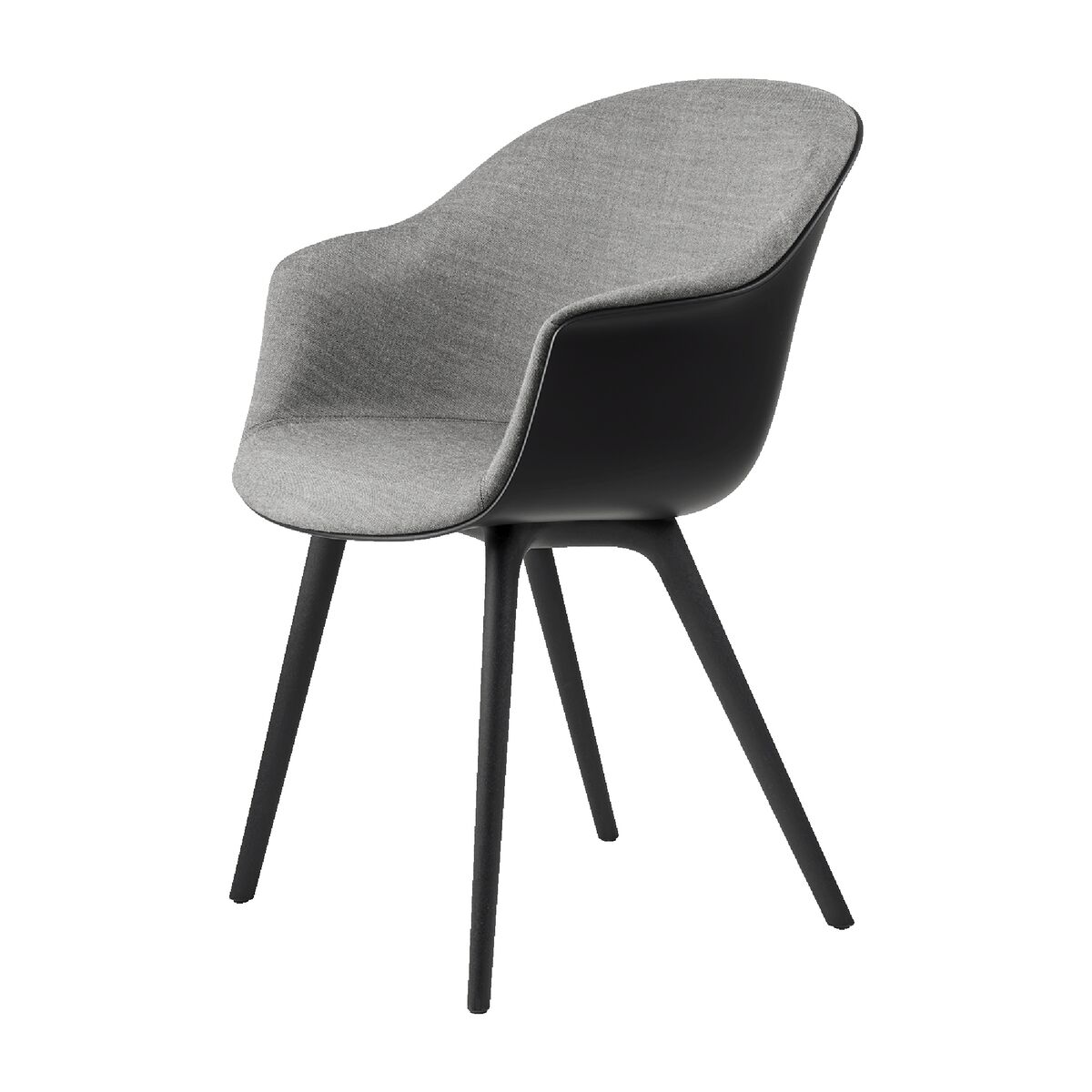 Bat Dining Chair Plastic Legs Front Upholstered I Remix 3 152