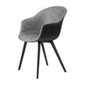 Legs and Shell in Black / Upholstery in Plain 0023