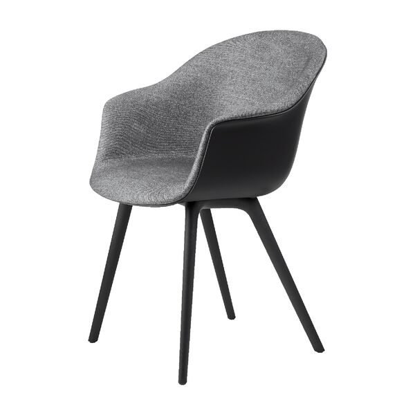 Bat Spisebordsstol Plastik Ben Front Polstret I Plain 0023