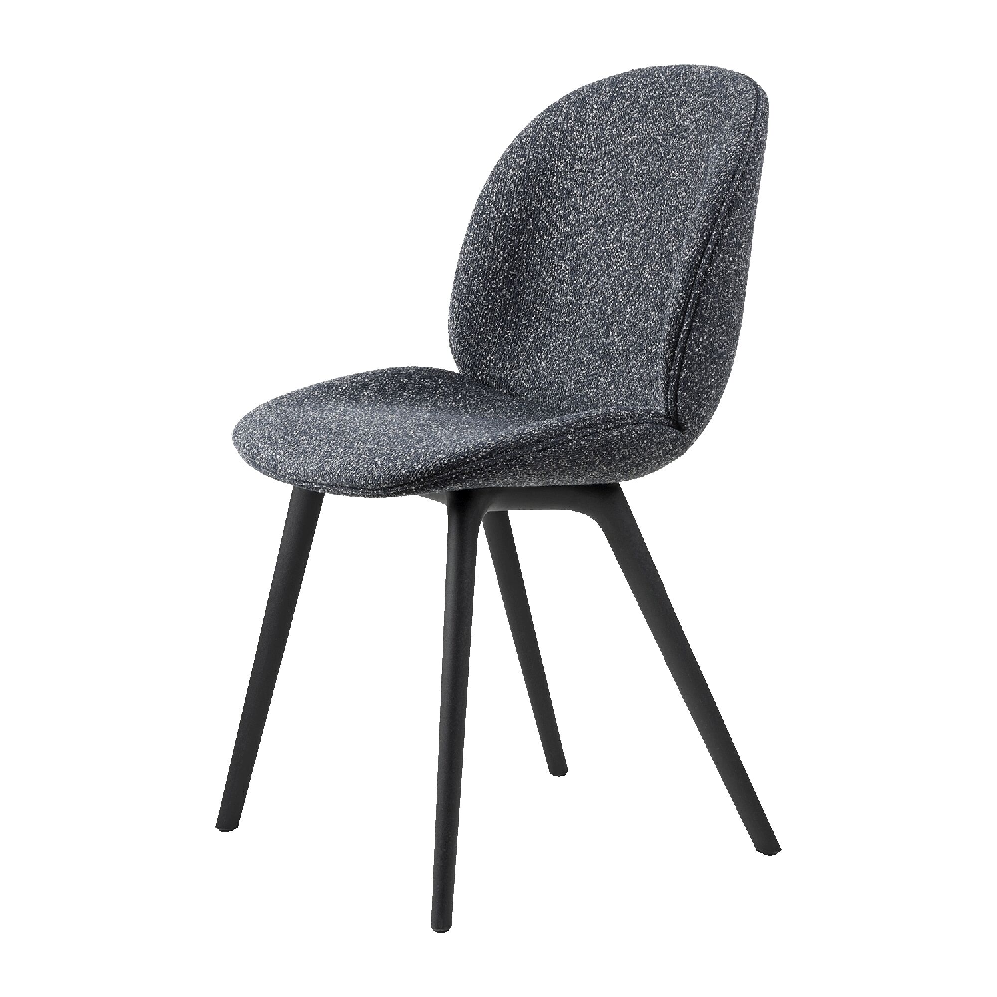 Beetle Spisestol Plastben Trukket med Rundt Bouclé 023
