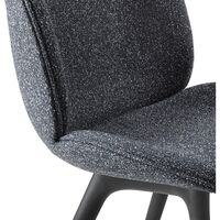 Beetle Dining Chair Plastic Leg Upholstered In Around Bouclé 023