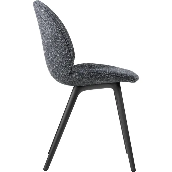 Beetle Dining Chair Plastic Leg Upholstered In Around Bouclé 023