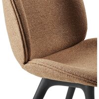 Beetle Dining Chair Plastic Leg Upholstered In Around Bouclé 032