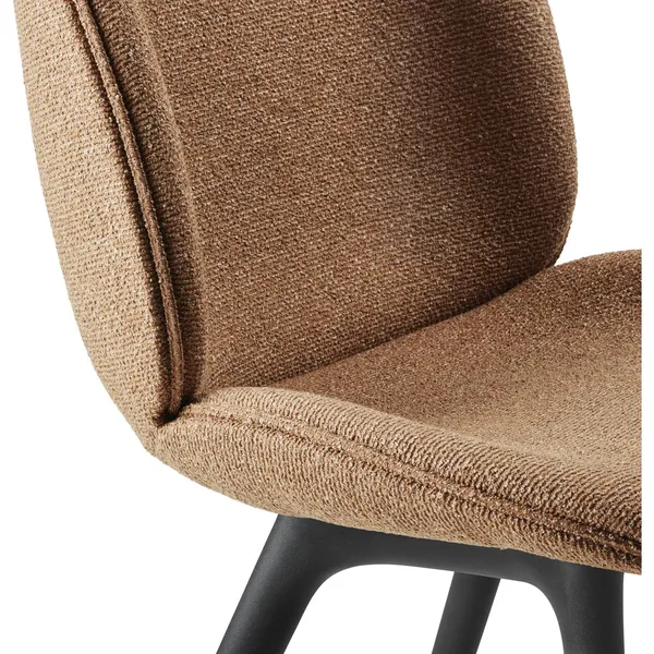 Beetle Dining Chair Plastic Leg Upholstered In Around Bouclé 032