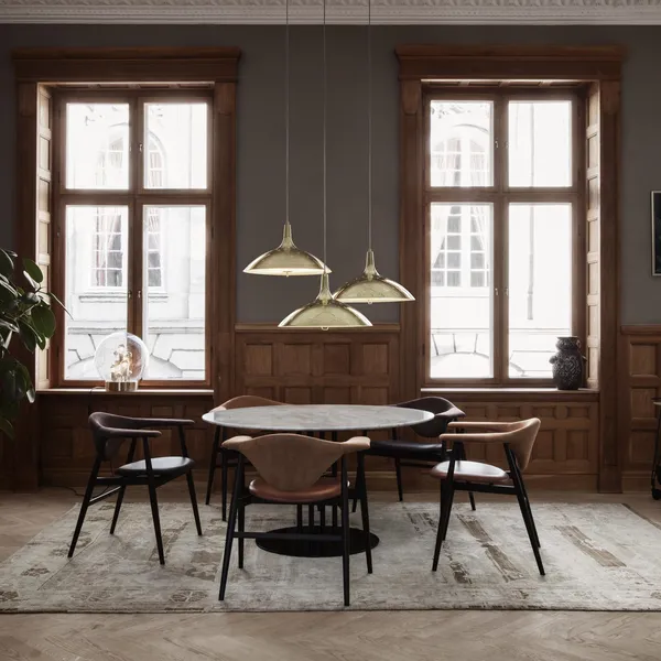 Masculo Dining Chair Upholstered In Eero Special FR 106 With Legs In Walnut