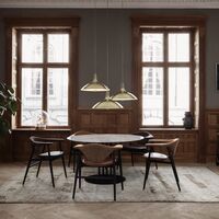Masculo Dining Chair Upholstered In Eero Special FR 106 With Legs In Walnut