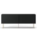 Vogue TV-Bank mit Beinen 136 Anthrazitgrau/Messing