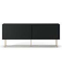 Vogue TV-Bank mit Beinen 136 Anthrazitgrau/Messing