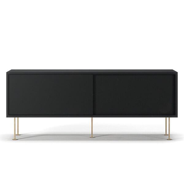 Vogue TV Bench with Legs 136 Anthracite Grey/Brass
