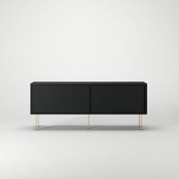 Vogue TV-Bank mit Beinen 136 Anthrazitgrau/Messing