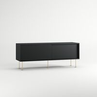 Vogue TV-Bank mit Beinen 136 Anthrazitgrau/Messing