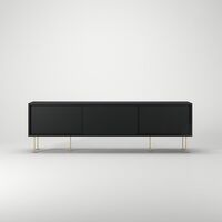 Vogue TV-Bank mit Beinen 180 Anthrazitgrau/Messing
