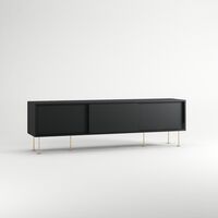 Vogue TV-Bank mit Beinen 180 Anthrazitgrau/Messing