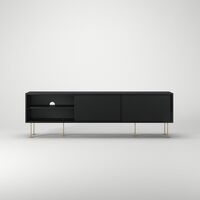 Vogue TV-Bank mit Beinen 180 Anthrazitgrau/Messing
