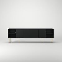 Vogue TV-Bank mit Beinen 180 Anthrazitgrau/Messing