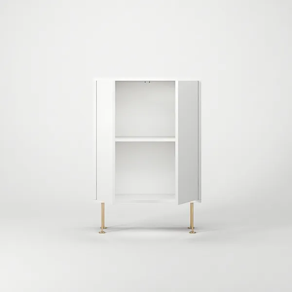 Vogue Kast 64 Wit/Messing