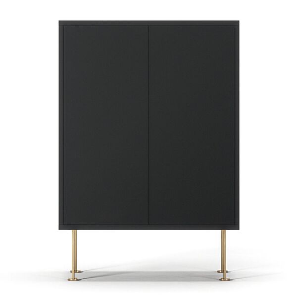 Vogue Cabinet 64 Anthracite Grey/Brass