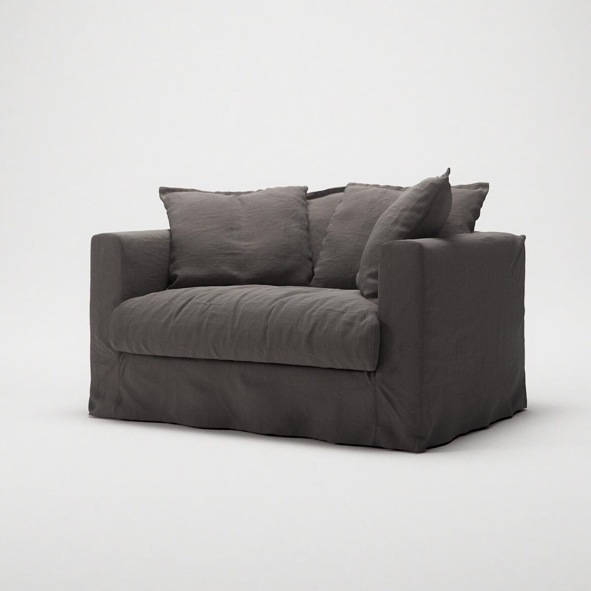 Le Grand Air Love Seat Armchair Smoked Granite