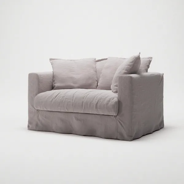 Le Grand Air Love Seat Armchair Misty Grey
