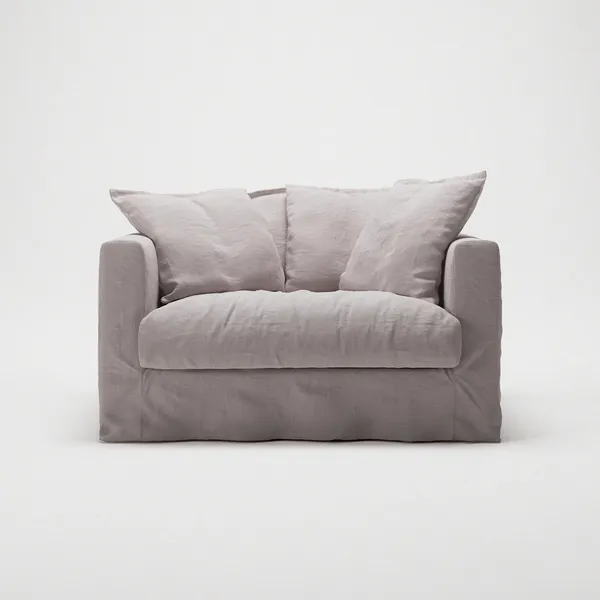 Le Grand Air Love Seat Armchair Misty Grey