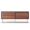 Vogue TV Bench with Legs 136 Walnut/Brass
