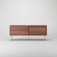 Vogue TV Bench with Legs 136 Walnut/Brass