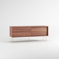 Vogue TV Bench with Legs 136 Walnut/Brass