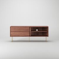 Vogue TV Bench with Legs 136 Walnut/Brass