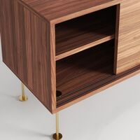 Vogue Mobile TV con Gambe 180 Noce/Ottone