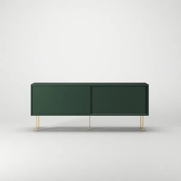 Vogue Mobile TV con Gambe 136 Verde/Ottone