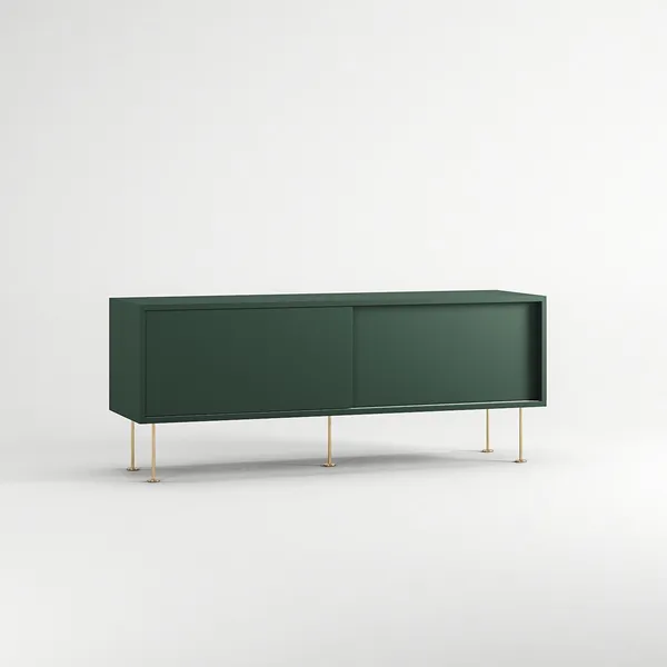 Vogue Mobile TV con Gambe 136 Verde/Ottone