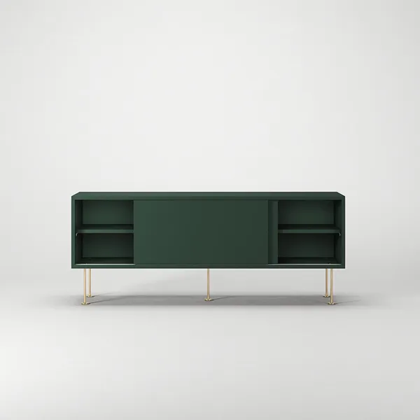 Vogue Mobile TV con Gambe 136 Verde/Ottone