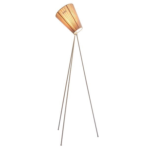 Norra Oslo Golvlampa Metall & Beige Lampsk&auml;rm