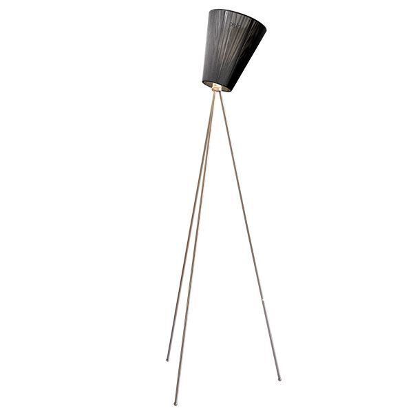 Norra Oslo Golvlampa Metall & Svart Lampsk&auml;rm