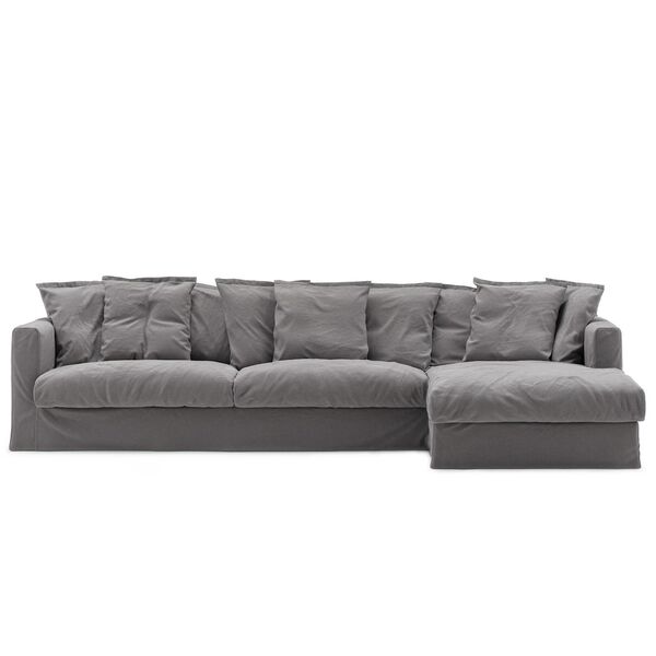 Le Grand Air Divano 3 Posti Chaise Destra Grigio
