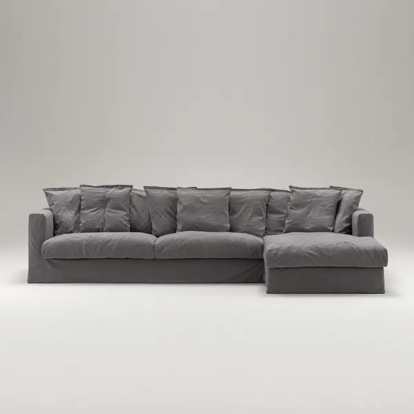 Le Grand Air 3-sitssoffa Divan Höger Grå