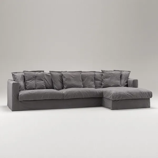 Le Grand Air 3-sitssoffa Divan Höger Grå
