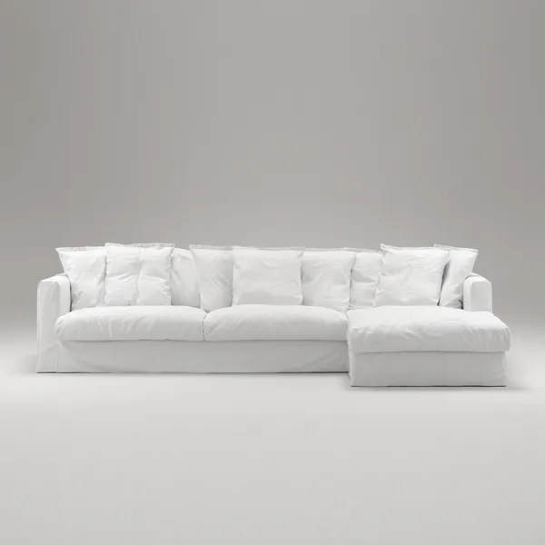 Le Grand Air 3-sitssoffa Divan Höger Vit