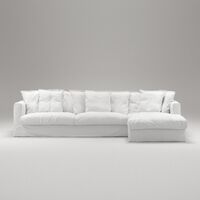 Le Grand Air 3-sitssoffa Divan Höger Vit