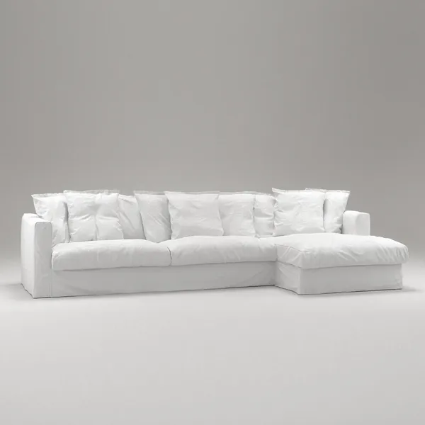 Le Grand Air 3-sitssoffa Divan Höger Vit
