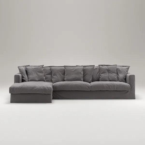 Le Grand Air 3-sitssoffa Divan Vänster Grå