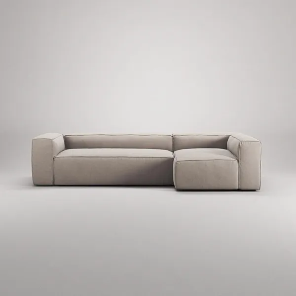 Grand 4-Seters Sofa Divan Høyre Sandshell/Beige